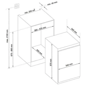 Sharp SJ-LE123M0X-EU – Réfrigérateur Encastré Norme UE 60cm Entièrement Intégré 6