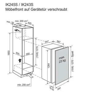 Electrolux IK245SL – Réfrigérateur Encastré Norme CH 55cm Entièrement Intégré 6