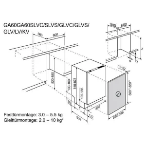 Electrolux GA60GLVC – Lave-vaisselle Norme UE 60 Cm Entièrement Intégrable 6