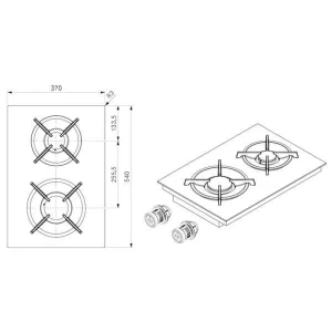 Bora Plaque Vitrocéramique à Gaz PKG3 – Plaques électrique Et Platines De Cuisson 6